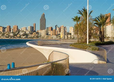 Benidorm skyline stock photo. Image of hotel, coastal - 29114470