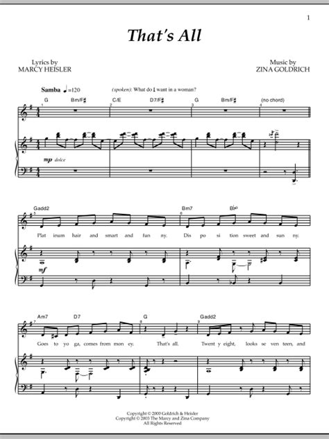 That's All by Goldrich & Heisler Sheet Music for Piano & Vocal at Sheet ...