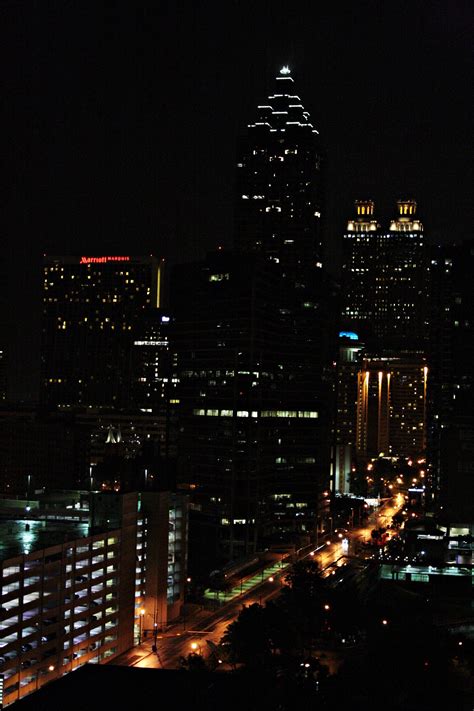 Download Atlanta Skyline At Night Wallpaper | Wallpapers.com