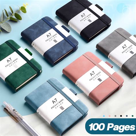 A7 notebook super thick Notepad soft leather simple college students diary Notebook(200 pages ...