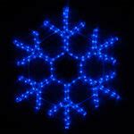 LED Folding Snowflake, Blue and Cool White Lights - Yard Envy