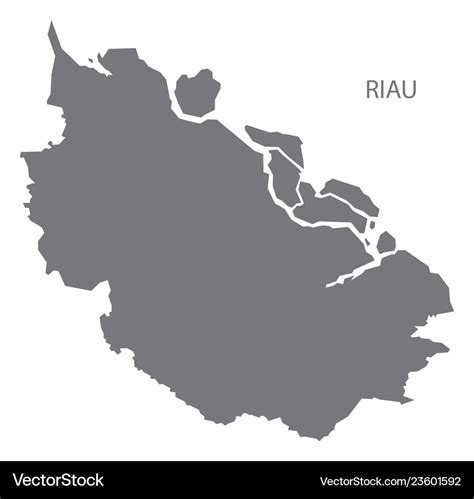 Riau indonesia map grey Royalty Free Vector Image