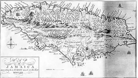 1670 Map of Jamaica