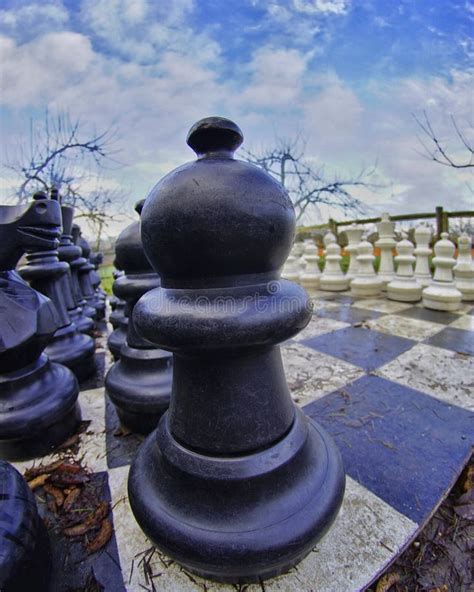 Big Chess Board in a Park in the Daytime Stock Image - Image of outdoor ...