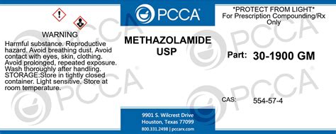 METHAZOLAMIDE USP - PCCA