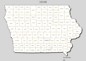 Map of major rivers and map of major lakes in the state of Iowa, USA