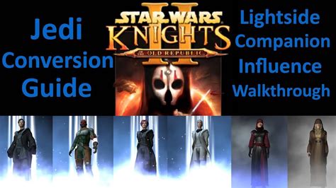 Star Wars KOTOR 2 Jedi Companion Influence Guide Lightside Walkthrough Handmaiden Mira Atton Bao ...