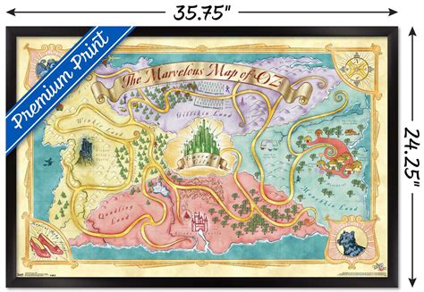 The Wizard Of Oz - Map Poster | eBay