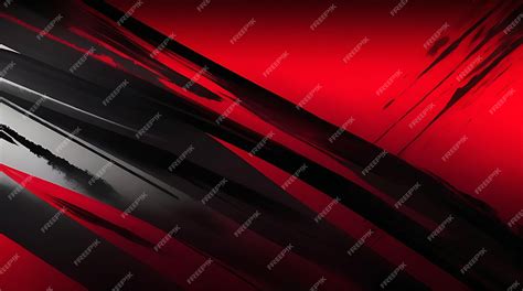 Premium AI Image | Red and black brush stroke banner background perfect for canva background ...