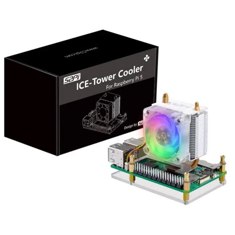 ICE-TOWER COOLER CPU RGB LED Light Cooling Fan for Raspberry Pi 5 $17. ...