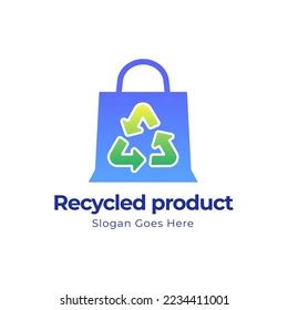 Recycled Product Bag Recycle Logo Vector Stock Vector (Royalty Free) 2234411001 | Shutterstock