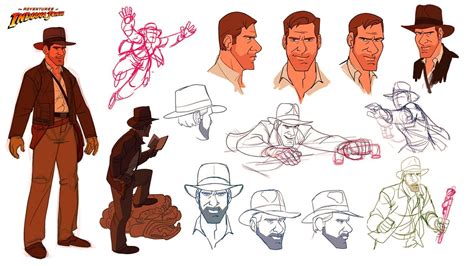 Patrick Schoenmaker's Indiana Jones design sketches. Character Concept ...