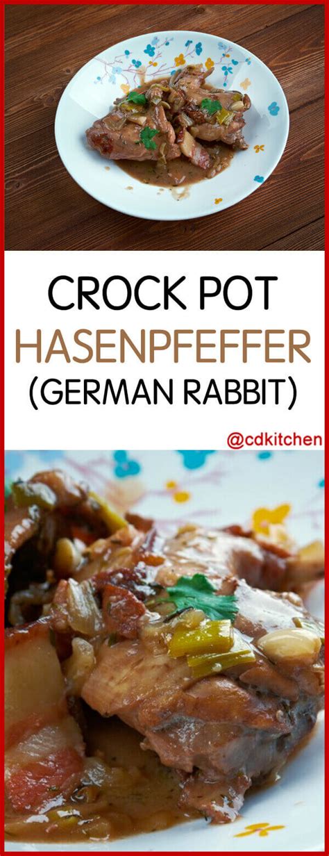 Crock Pot Hasenpfeffer (German Rabbit) Recipe from CDKitchen.com