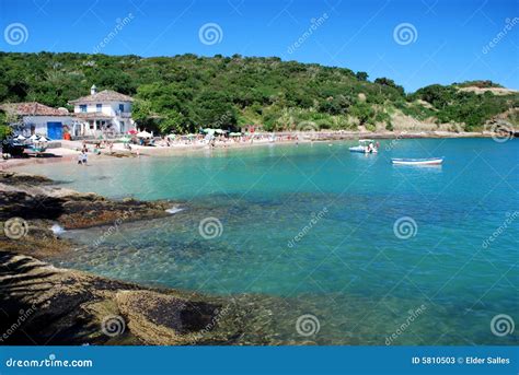 Buzios beach stock image. Image of blue, paradise, rocks - 5810503