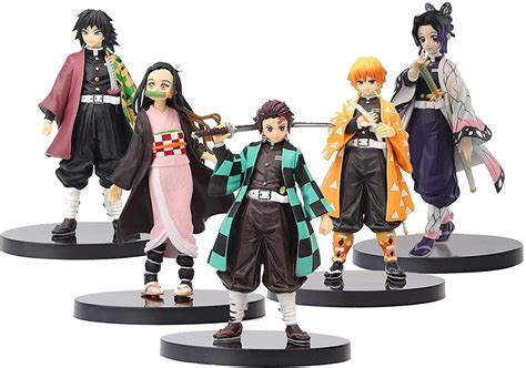 Buy SOGLOW 5 Pcs Demon SL Action Figures Set - Tanjirou,Nezuko,Zenitsu ...