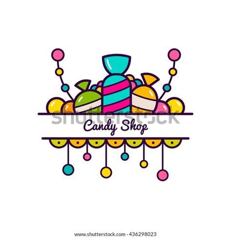 Candy Shop Logo Vector Illustration Stock Vector (Royalty Free) 436298023