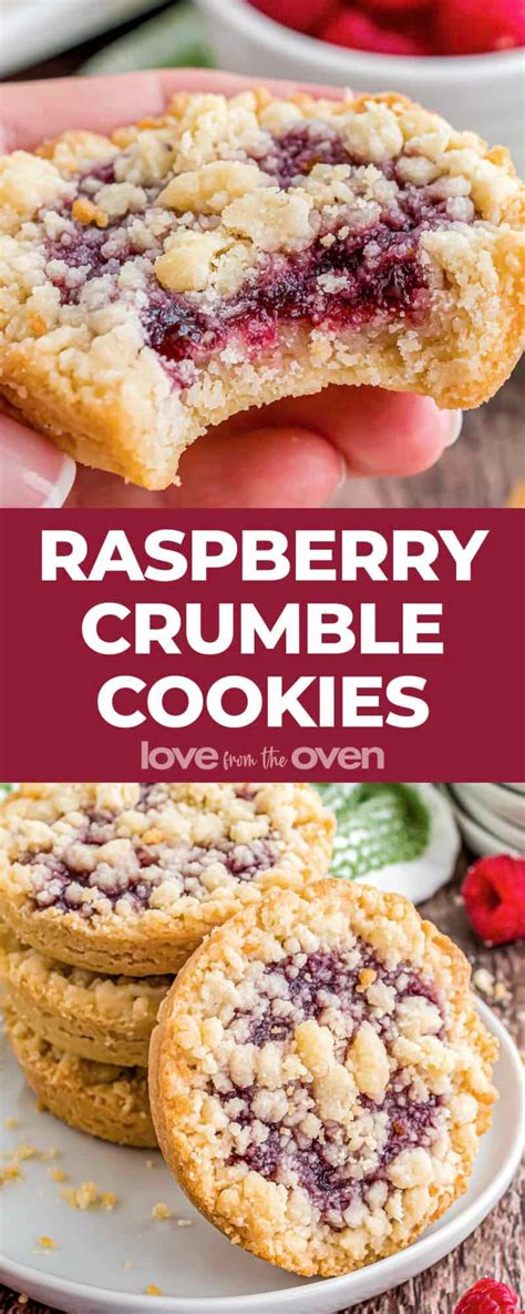 Raspberry Crumble Cookies • Love From The Oven Cookie Desserts, Just Desserts, Desserts With ...