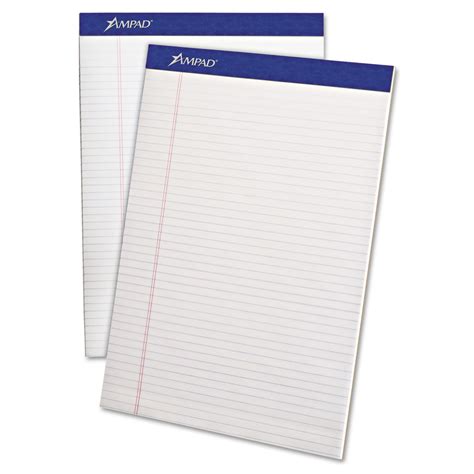 Ampad TOP20322 Perforated Writing Pad, 8 1/2 x 11 3/4, White, 50 Sheets, Dozen