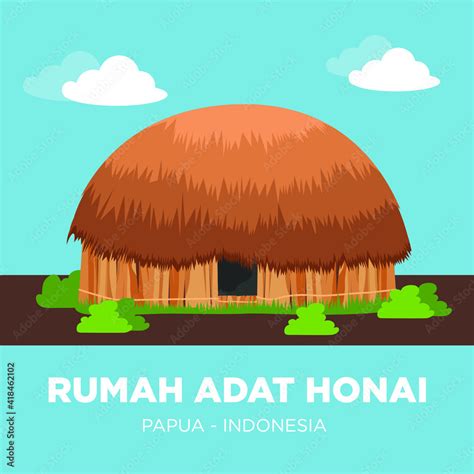 Honai is a traditional Papuan house, especially in the Mountainous Section. made of wood with a ...