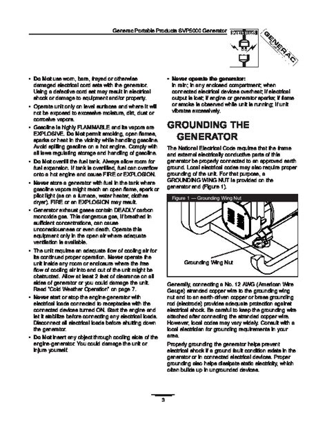 Generac SVP5000 Generator Owners Manual