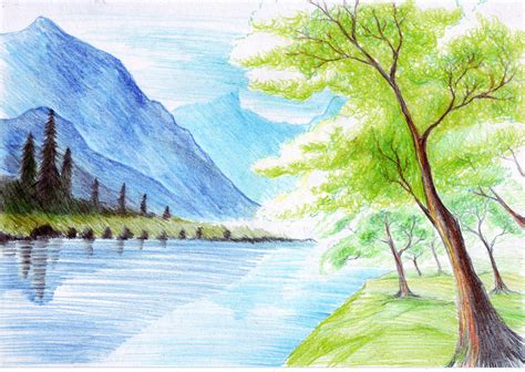 Village Nature Drawing Easy And Simple - How to draw easy scenery ...