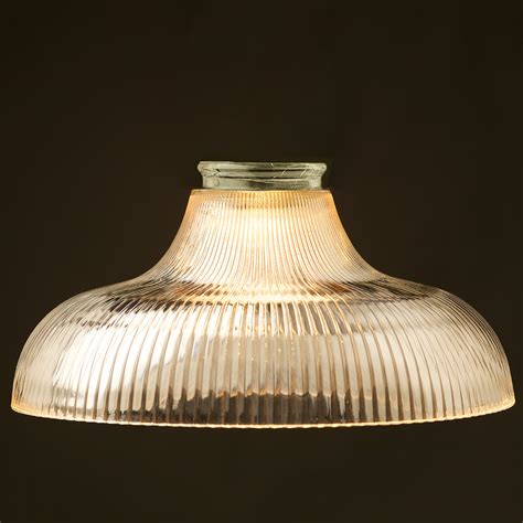 Large Holophane glass dish light shade