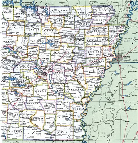 Arkansas counties map. Free printable map of Arkansas counties and cities