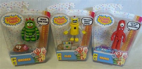 Yo Gabba Gabba 3 inch figures Muno /Brobee /Plex Lot 3 | #1732213880