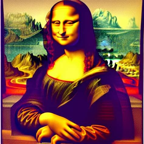 KREA - mona lisa in the style of early ai deep dream art, 2 0 1 5, google ai art