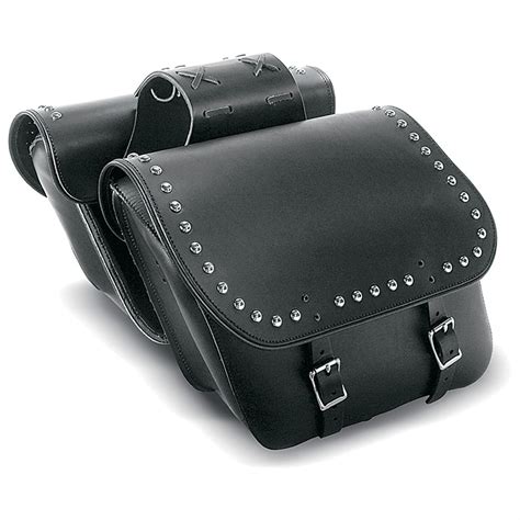 Carroll® Large leather Motorcycle Saddlebags - 149664, Racks & Bags at ...