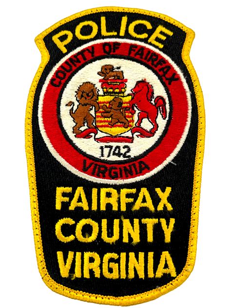 GOLD FAIRFAX COUNTY POLICE VA PATCH