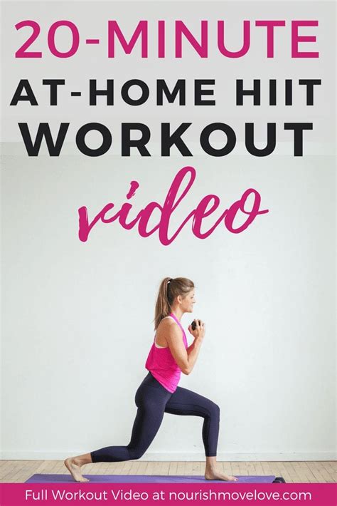 Full Workout Video: 20-Minute, At-Home HIIT Workout for Women - Nourish ...