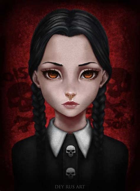 Wednesday Addams Fan Art by DeyRus on DeviantArt Gothic Art, Gothic ...