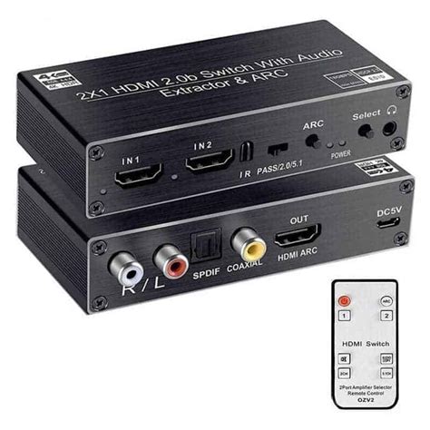 HDMI Switch + Audio Extractor Digital SPDIF Optical Analogue Stereo