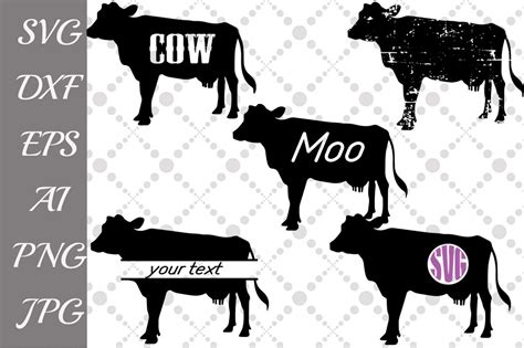 Cow Svg,FARM SVG, Farm Animal Svg,Cow Monogram Svg (86252) | SVGs | Design Bundles