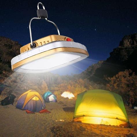 LED Camping Lantern Solar USB Rechargeable Tent Lamp Emergency Light for Outdoor Hiking Garden ...