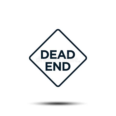 Dead End Road Sign Vector Illustration EPS 10 Stock Vector - Illustration of caution ...