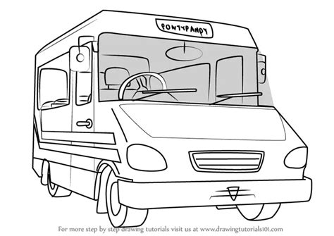 Learn How to Draw Trevor Evans' Bus from Fireman Sam (Fireman Sam) Step by Step : Drawing Tutorials