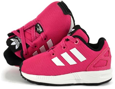 adidas originals girls pink mesh upper ZX flux EL trainers first walking shoes | eBay