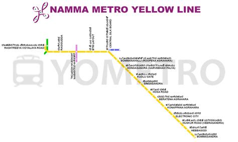 Bangalore Metro Map 2024, Stations & Metro Lines Maps - YoMetro