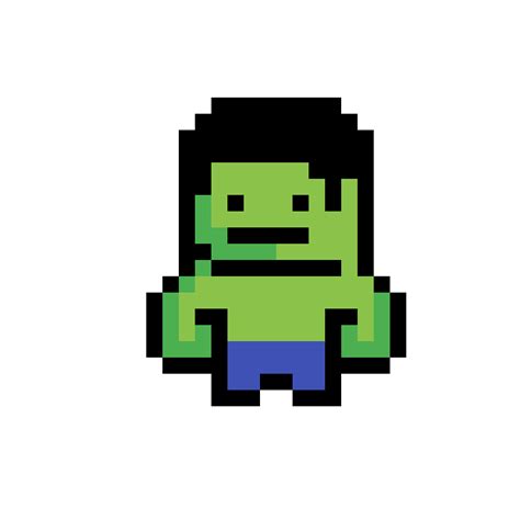 Minecraft Pixel Art Hulk