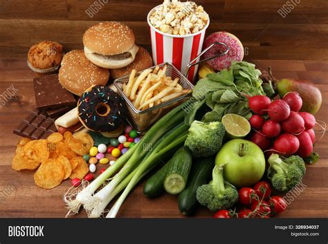 Healthy Unhealthy Food Image & Photo (Free Trial) | Bigstock