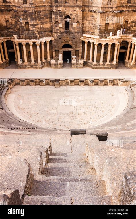 Bosra Theatre and Citadel Stock Photo - Alamy