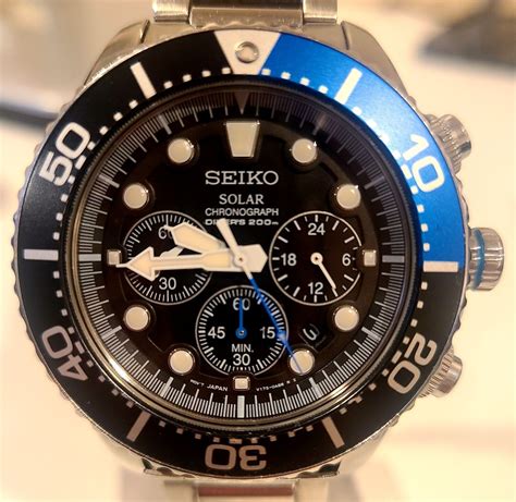 This is a Seiko Solar Prospex V175 200M Divers chronograph quartz watch sent in by Stephen, from ...