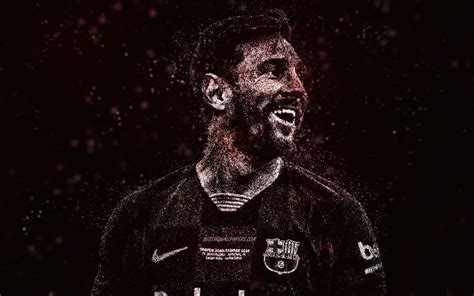 Download wallpapers Lionel Messi, FC Barcelona, white glitter art, Argentine footballer, Leo ...