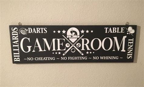 GAME ROOM RULES Home Sign Game Room Sign Garage Decor by NARSCH # ...