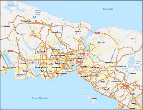 Map of Istanbul, Turkey - GIS Geography