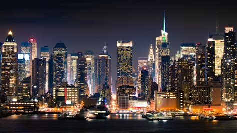 City, New York, Manhattan, Full HD 2K Wallpaper