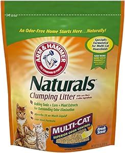 Amazon.com : Arm & Hammer Naturals, Multi-Cat Litter, 18 Lbs : Pet Litter : Pet Supplies