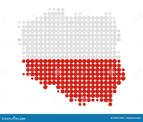 Map and flag of Poland stock vector. Illustration of geography - 99047909